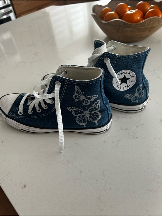 Converse Shoes - Converse Blue Butterfly High-Top Sneakers